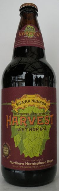 Sierra Nevada Harvest Wet Hop IPA